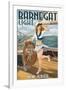 Barnegat Light, New Jersey - Pinup Girl Sailing-Lantern Press-Framed Art Print