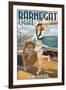 Barnegat Light, New Jersey - Pinup Girl Sailing-Lantern Press-Framed Art Print