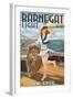 Barnegat Light, New Jersey - Pinup Girl Sailing-Lantern Press-Framed Art Print