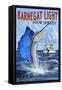 Barnegat Light, New Jersey - Sailfish Deep Sea Fishing-Lantern Press-Framed Stretched Canvas