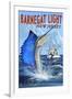 Barnegat Light, New Jersey - Sailfish Deep Sea Fishing-Lantern Press-Framed Art Print