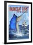 Barnegat Light, New Jersey - Sailfish Deep Sea Fishing-Lantern Press-Framed Art Print