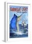 Barnegat Light, New Jersey - Sailfish Deep Sea Fishing-Lantern Press-Framed Art Print