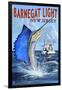 Barnegat Light, New Jersey - Sailfish Deep Sea Fishing-Lantern Press-Framed Art Print