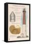 Barnegat Light, New Jersey - Technical-Lantern Press-Framed Stretched Canvas