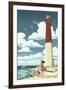 Barnegat Lighthouse-Lantern Press-Framed Art Print