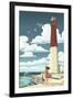 Barnegat Lighthouse-Lantern Press-Framed Art Print