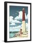 Barnegat Lighthouse-Lantern Press-Framed Art Print