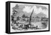 Barnes Railway Bridge-null-Framed Stretched Canvas