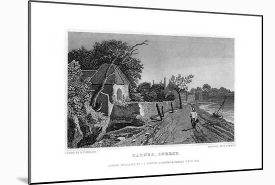 Barnes, Surrey, 1830-R Winkles-Mounted Giclee Print