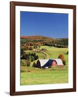 Barnet, View of Farm in Autumn, Northeast Kingdom, Vermont, USA-Walter Bibikow-Framed Photographic Print