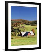 Barnet, View of Farm in Autumn, Northeast Kingdom, Vermont, USA-Walter Bibikow-Framed Photographic Print