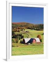 Barnet, View of Farm in Autumn, Northeast Kingdom, Vermont, USA-Walter Bibikow-Framed Photographic Print