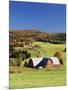 Barnet, View of Farm in Autumn, Northeast Kingdom, Vermont, USA-Walter Bibikow-Mounted Photographic Print
