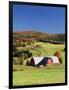 Barnet, View of Farm in Autumn, Northeast Kingdom, Vermont, USA-Walter Bibikow-Framed Photographic Print