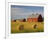 Barns and Hay Bales in Field-Darrell Gulin-Framed Premium Photographic Print