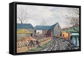 Barns in Winter, 1943-Tristram Paul Hillier-Framed Stretched Canvas