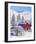 Barns in winter, Methow Valley, Washington, USA-Charles Gurche-Framed Photographic Print
