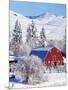 Barns in winter, Methow Valley, Washington, USA-Charles Gurche-Mounted Photographic Print