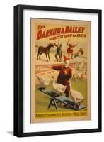 Barnum and Bailey Circus poster, c.1900-null-Framed Premium Giclee Print
