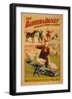 Barnum and Bailey Circus poster, c.1900-null-Framed Giclee Print