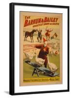 Barnum and Bailey Circus poster, c.1900-null-Framed Giclee Print