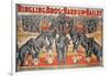 Barnum and Bailey Circus Poster-American School-Framed Giclee Print