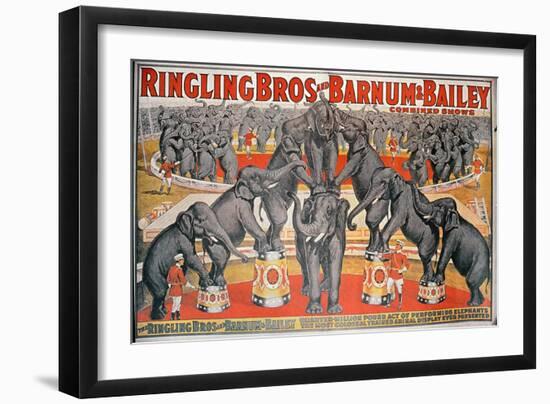 Barnum and Bailey Circus Poster-American School-Framed Giclee Print