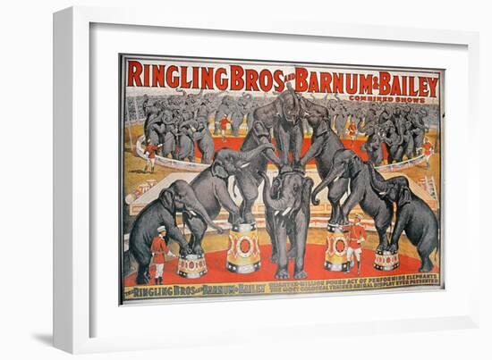 Barnum and Bailey Circus Poster-American School-Framed Giclee Print