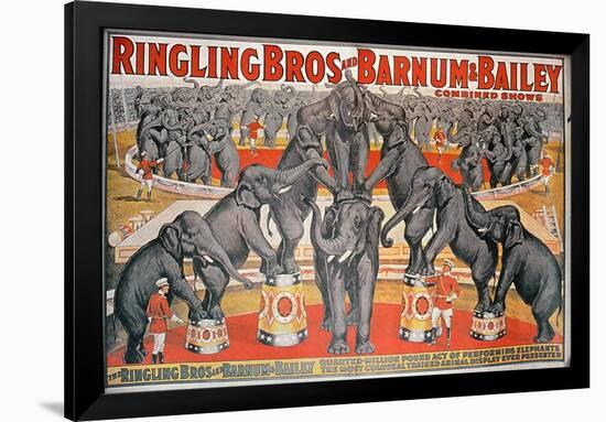 Barnum and Bailey Circus Poster-American School-Framed Giclee Print