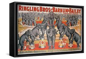 Barnum and Bailey Circus Poster-American School-Framed Stretched Canvas