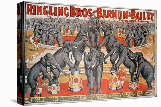 Barnum and Bailey Circus Poster-American School-Stretched Canvas