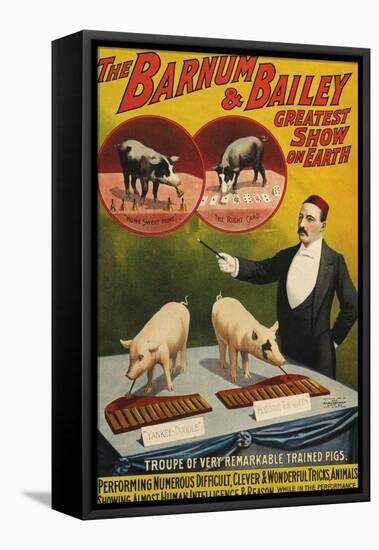 Barnum and Bailey, Poster, 1900-null-Framed Stretched Canvas