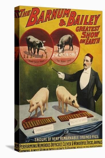 Barnum and Bailey, Poster, 1900-null-Stretched Canvas