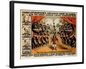 Barnum's Greatest Show on Earth, 1882-null-Framed Giclee Print