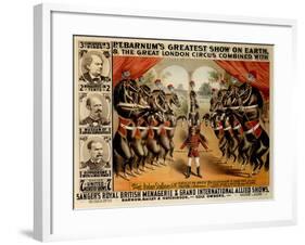 Barnum's Greatest Show on Earth, 1882-null-Framed Giclee Print