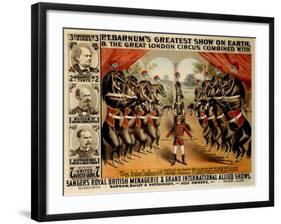 Barnum's Greatest Show on Earth, 1882-null-Framed Giclee Print