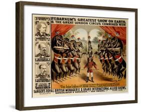 Barnum's Greatest Show on Earth, 1882-null-Framed Giclee Print
