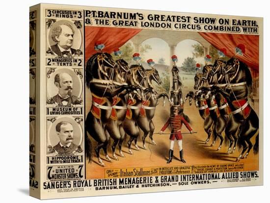 Barnum's Greatest Show on Earth, 1882-null-Stretched Canvas