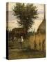 Barnyard, 1872-Silvestro Lega-Stretched Canvas