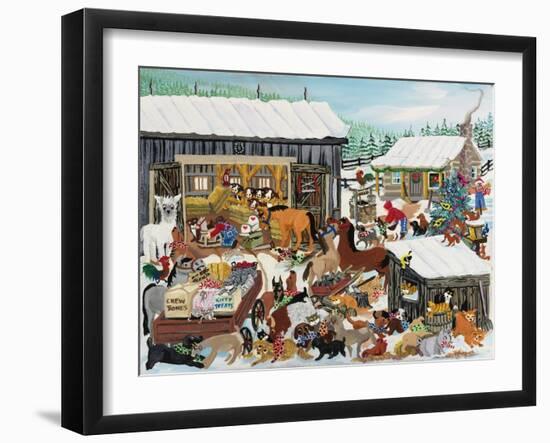 Barnyard Christmas Party-Carol Salas-Framed Giclee Print