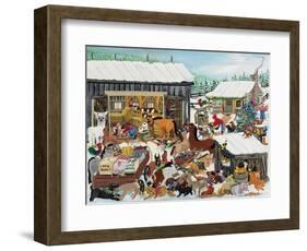 Barnyard Christmas Party-Carol Salas-Framed Giclee Print