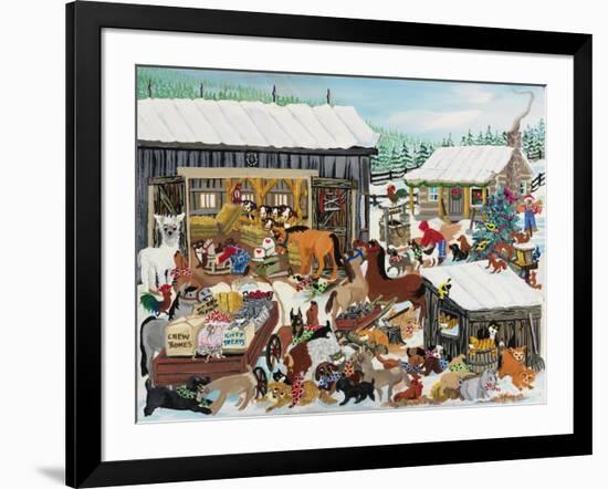 Barnyard Christmas Party-Carol Salas-Framed Giclee Print