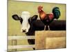 Barnyard Cow-Lowell Herrero-Mounted Art Print