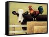 Barnyard Cow-Lowell Herrero-Framed Stretched Canvas