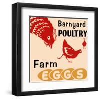 Barnyard Poultry-Farm Eggs-null-Framed Art Print