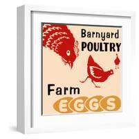 Barnyard Poultry-Farm Eggs-null-Framed Art Print