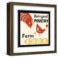 Barnyard Poultry-Farm Eggs-null-Framed Giclee Print