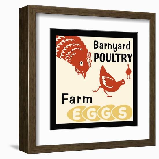 Barnyard Poultry-Farm Eggs-null-Framed Giclee Print