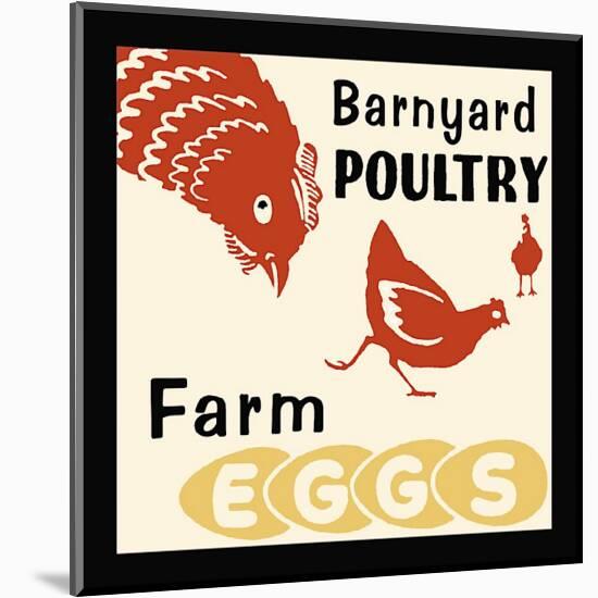 Barnyard Poultry-Farm Eggs-null-Mounted Giclee Print